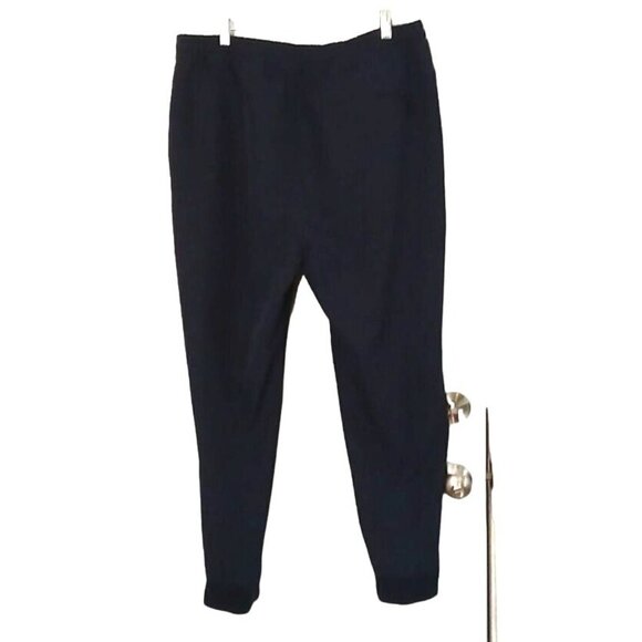 Gap Fit StretchTech High Rise Joggers Men XL Black Zip Pocket Elastic Drawstring - Picture 2 of 8